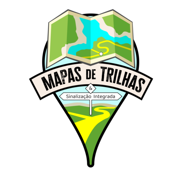 Logomarca Mapas de Trilhas & Sinalízação Integrada 1x1 - fundo transparente